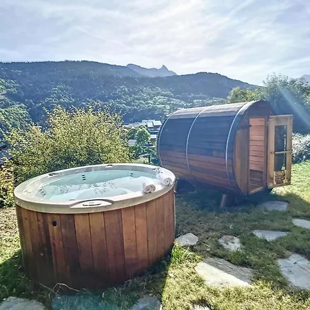 Chalé Residence Ch. Col De La Lune - Chalet Montagnard Avec Jacuzzi Et Vue Panoramique Mae-4544